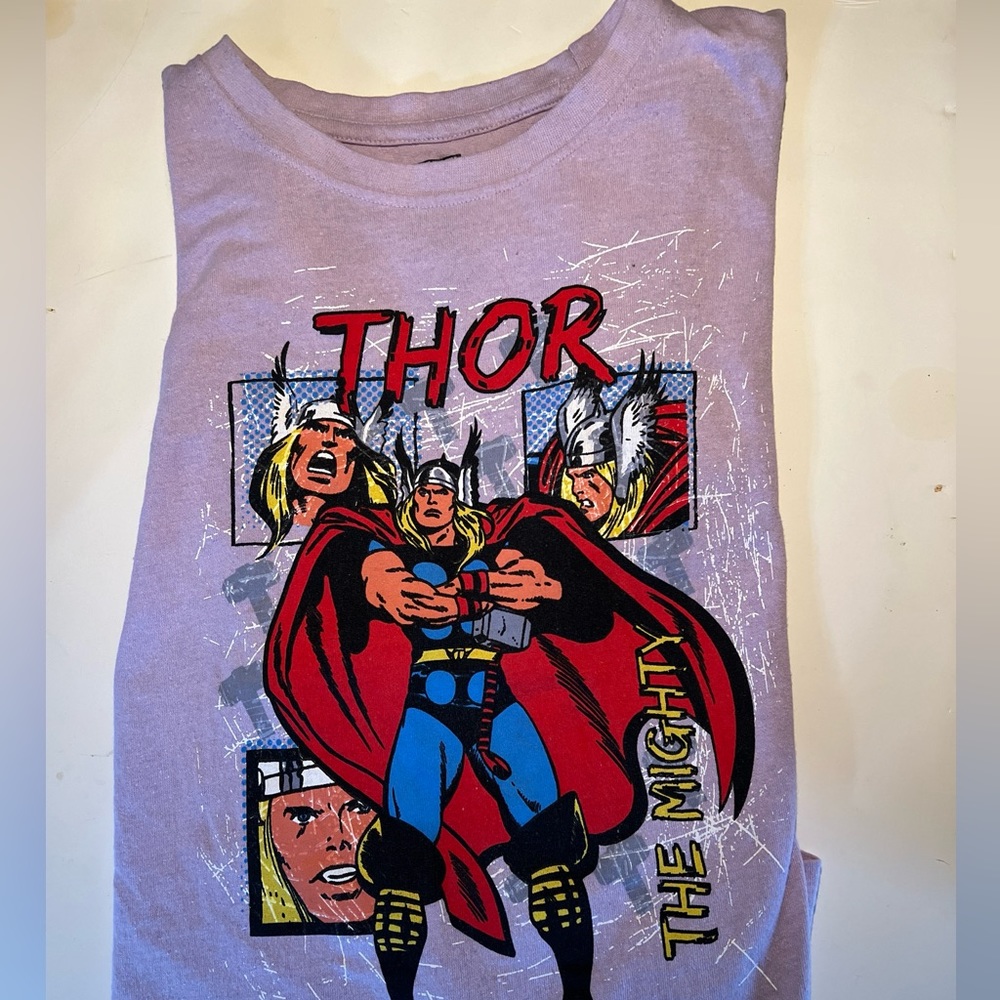 Marvel Thor Vintage comic purple T shirt size XL